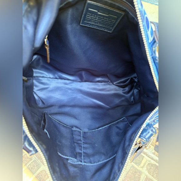 Coach Poppy Appliqué Glam Blue EUC - Picture 12 of 12